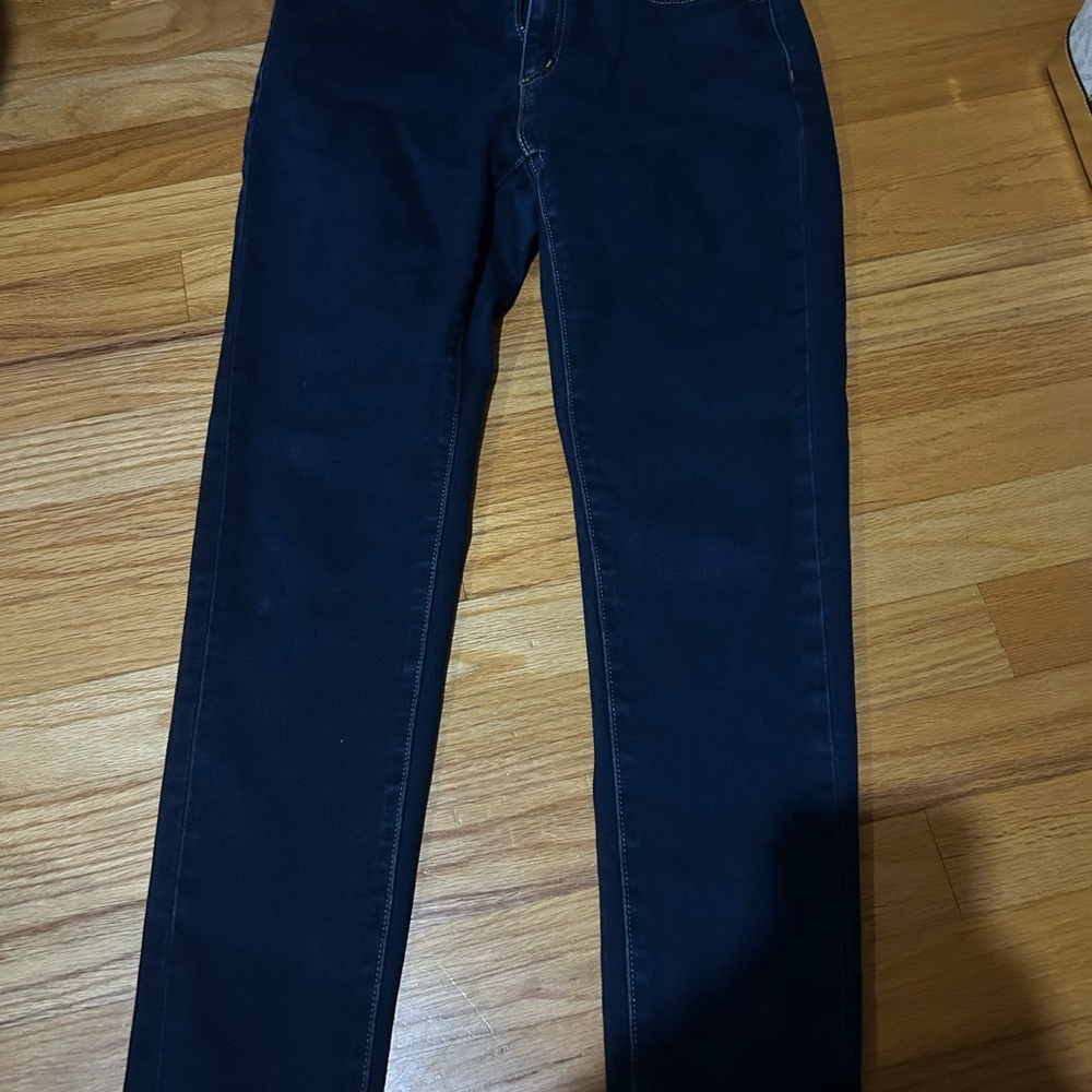 Dark Blue Straight-Leg Jeans